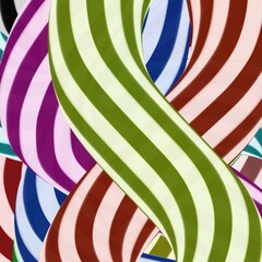 Obraz premium Colorful Interwoven Ribbon Abstract Pattern with Dynamic Movement