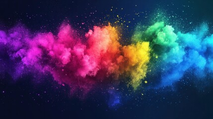 Fototapeta premium Abstract color splash texture with neon tones, forming a bold and vibrant background