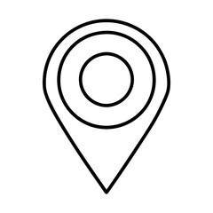 Location icon. Map pointer symbol. Flat design style.