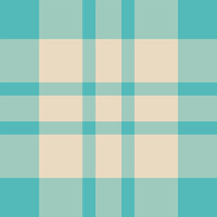Hippie seamless check plaid, italian background textile tartan. Minimalist vector texture pattern fabric in pastel and teal colors.