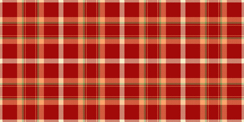 Hunter seamless background pattern, printout fabric vector plaid. Luxury tartan texture check textile in red and orange colors.