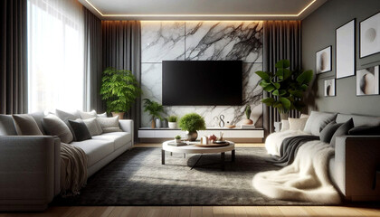 Luxury living room interior