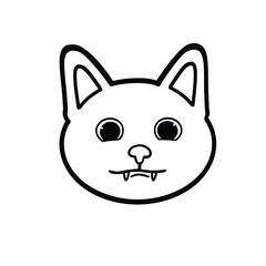 Cat Head Transparent Icon Vector T-shirt Cute Illustration