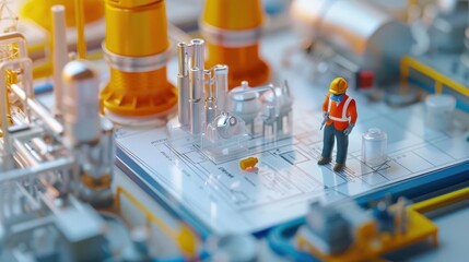 Illustrate the importance of regulatory compliance with detailed 3D models of workplace inspections and audits