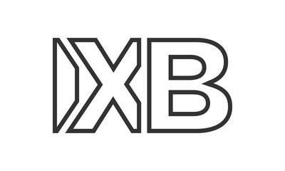 IXB logo design template with strong and modern bold text. Initial based vector logotype featuring simple and minimal typography. Trendy company identity.