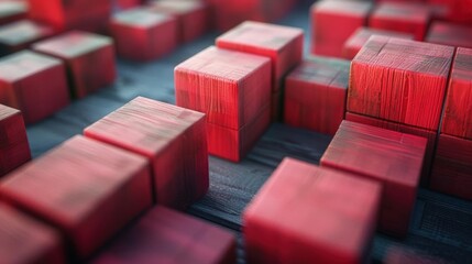 Fototapeta premium Illustrate the importance of risk appetite and tolerance with lifelike 3D models depicting organizational risk preferences and thresholds