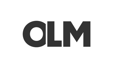 OLM logo design template with strong and modern bold text. Initial based vector logotype featuring simple and minimal typography. Trendy company identity.