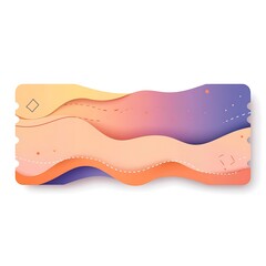 Obraz premium Cartoon discount voucher with a cut-out edge on a white background.