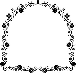 Black vintage frame