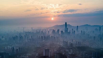 Naklejka premium Air pollution during the day photography 23.