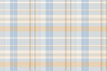 Stationary pattern texture textile, pyjamas check seamless background. Kind tartan vector fabric plaid in light and sea shell colors.