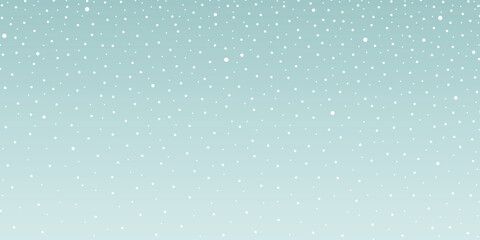 Snowfall, winter vector background, panoramic image 
