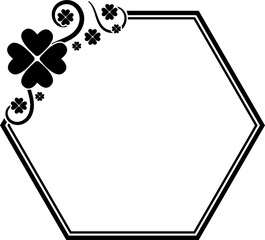 cute floral frame shape illustration design