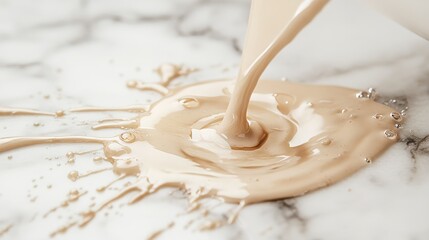 dairy splash on the marble background