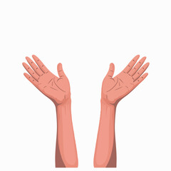Two open hands wearing fitness trackers are raised skyward
