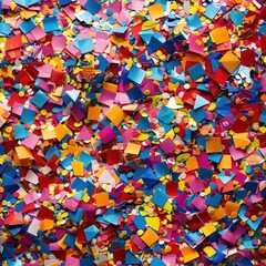 Photo of  Playful confetti texture with bright, scattered shapes