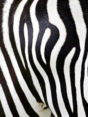Zebra Lines Black and White Wildlife Pattern