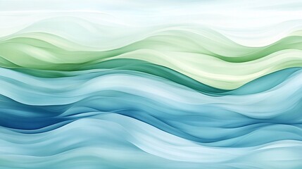 Abstract Green and Blue Wavy Background