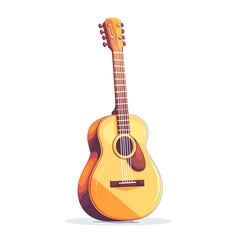 Obraz premium Cartoon musical notes with G-clef on a white background.