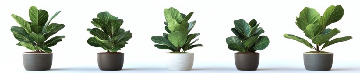 Obraz premium Elegant Ficus Plants in Stylish Pots