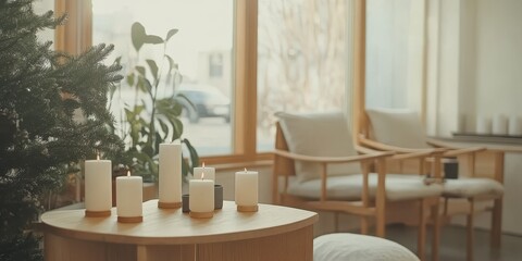 Candles and Chairs in a Cozy Interior.