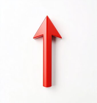 recommend clip art: 3D red arrow pointing downwardisolated on a white backgroundsimple design