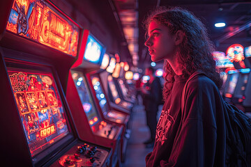 Fototapeta premium futuristic nostalgic games