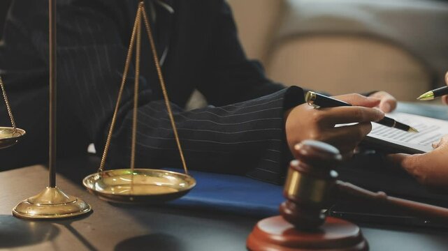 Law theme, gavel or mallet of the judge, lawyer enforcement officers, evidence-based cases taken into account in the court abount business, legislation.