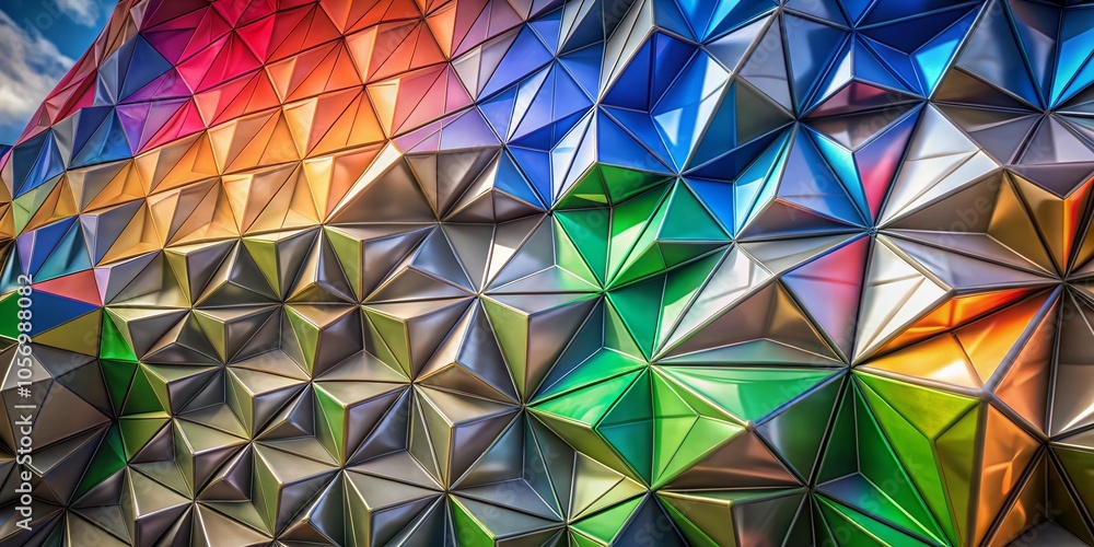 Poster abstract low poly background with vibrant colors and dynamic shapes for modern design projects