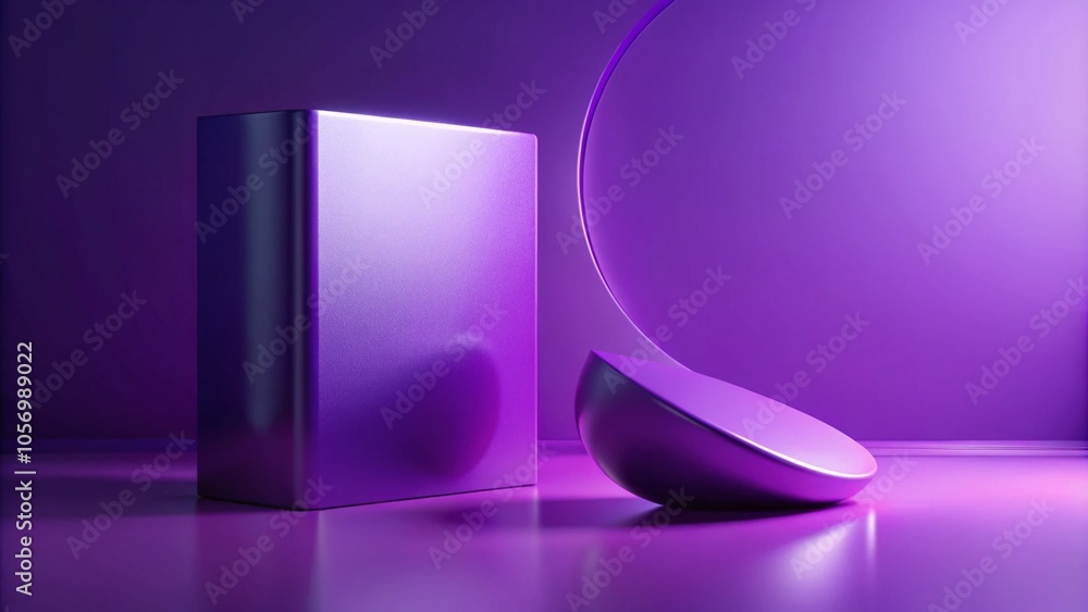 Poster abstract purple shape element with copy space for creative design and marketing use
