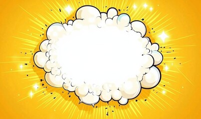 Comic pop art-style background with a yellow color.