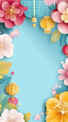 Obraz premium colorful Chinese new year template