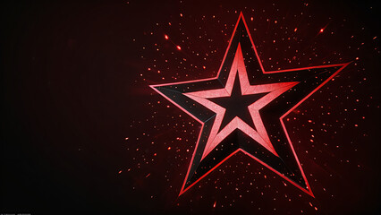 red star on a dark background