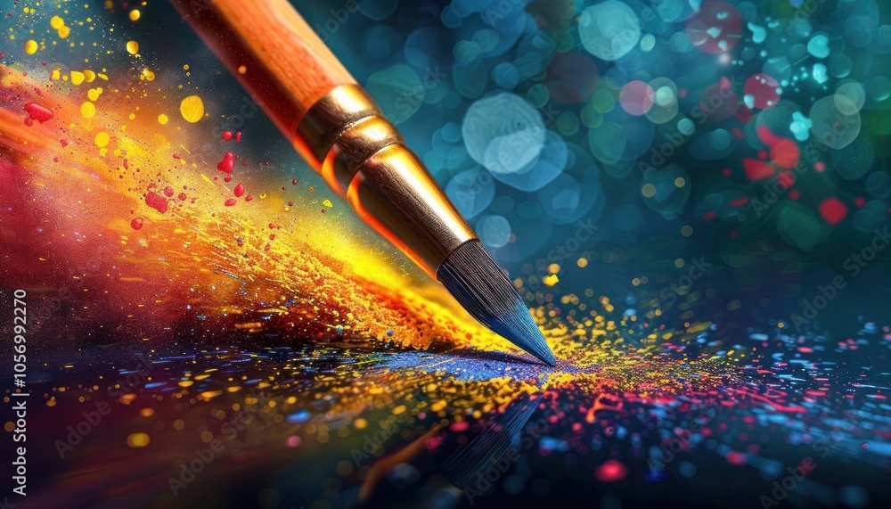 Aufkleber creative touch illustrating increase a visual representation of growth and progress with brushstroke