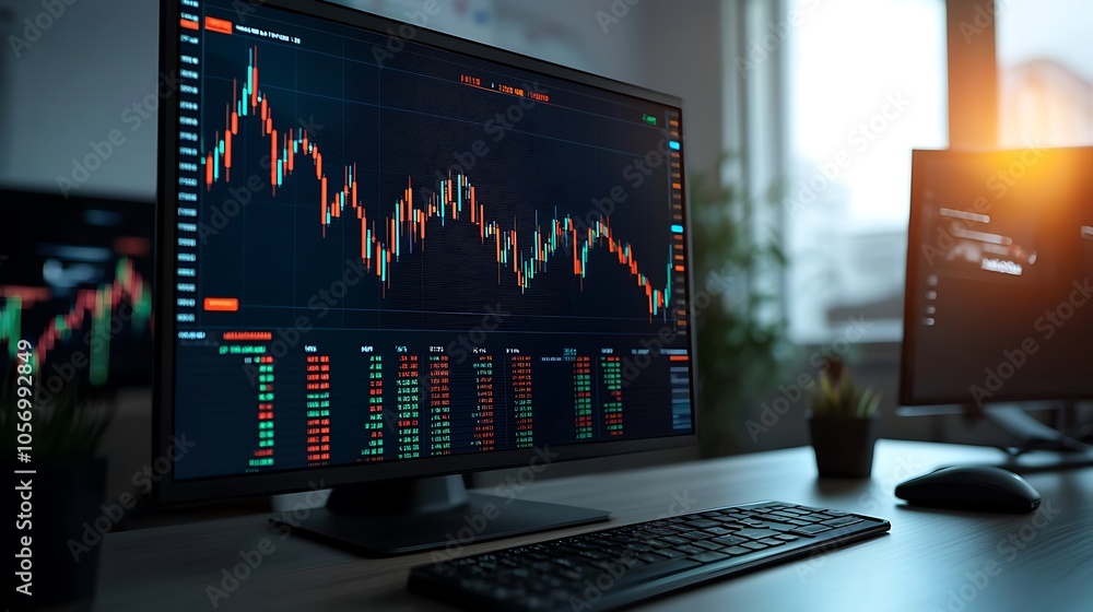 Poster analyzing market trends a deep dive into real-time data visualization for effective trading strategi