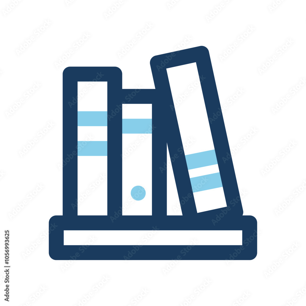 Poster office bookshelf icons with stylish color line design, can be used for websites, ui and mobile apps.