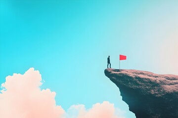 A Bold Climb to the Pinnacle of Success Conquering Challenges with Ambition and Determination