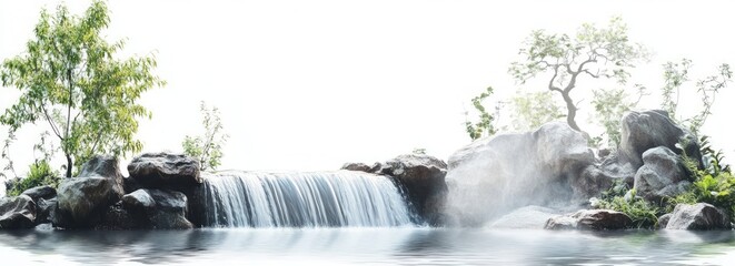 Serene Waterfall Landscape
