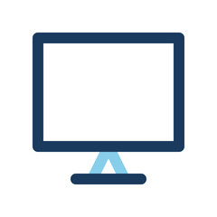 Monitor icons. Color lines are suitable for various interfaces, can be for websites, UI and mobile apps.