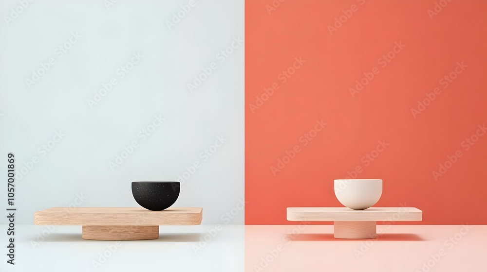 Poster contrasting displays a minimalist showcase of varied price points and value propositions