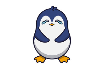 Cute Penguin Crying Illustration