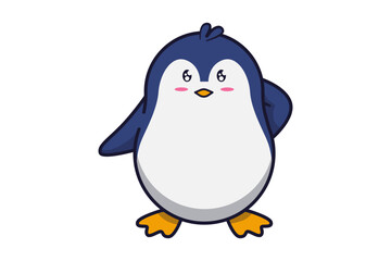 Cute Penguin with Watery Eyes Illustration