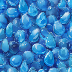 blue water drops background AI generated 