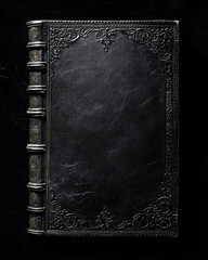 old book lethar cover with AI generated 