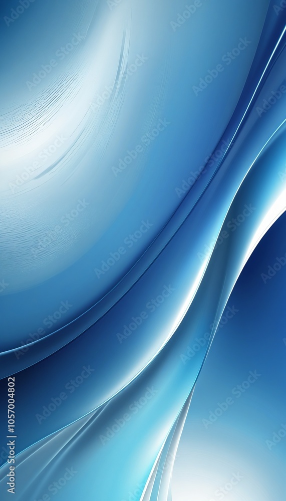 Poster sleek blue abstract background with illuminated reflections for varied design applications