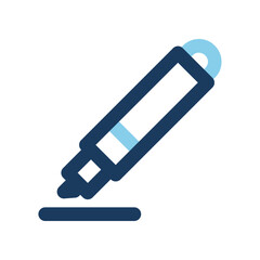 Pen icons. color lines for universities, offices and schools. Can be used for websites, UI and mobile apps.