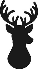 Reindeer Graphic, Stag with Antlers Silhouette 