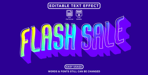 Editable graphic text effect flash sale style