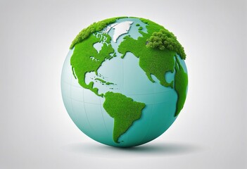 Obraz premium Celebrating Earth Day: A Green Globe for a Sustainable Future