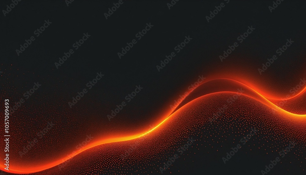 Poster dynamic vibrancy: a grunge-inspired red and orange gradient on a dark canvas with luminous waves